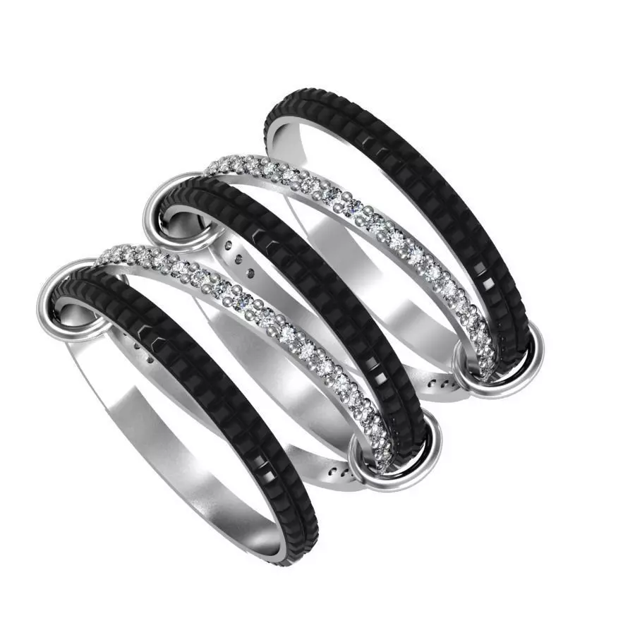 Ring composite set 3D print model_0