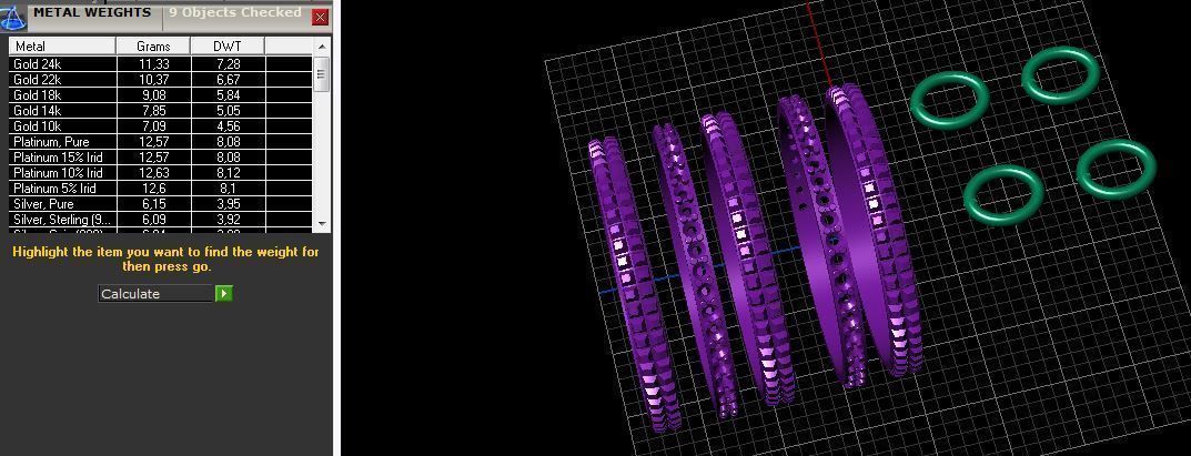Ring composite set 3D print model_2