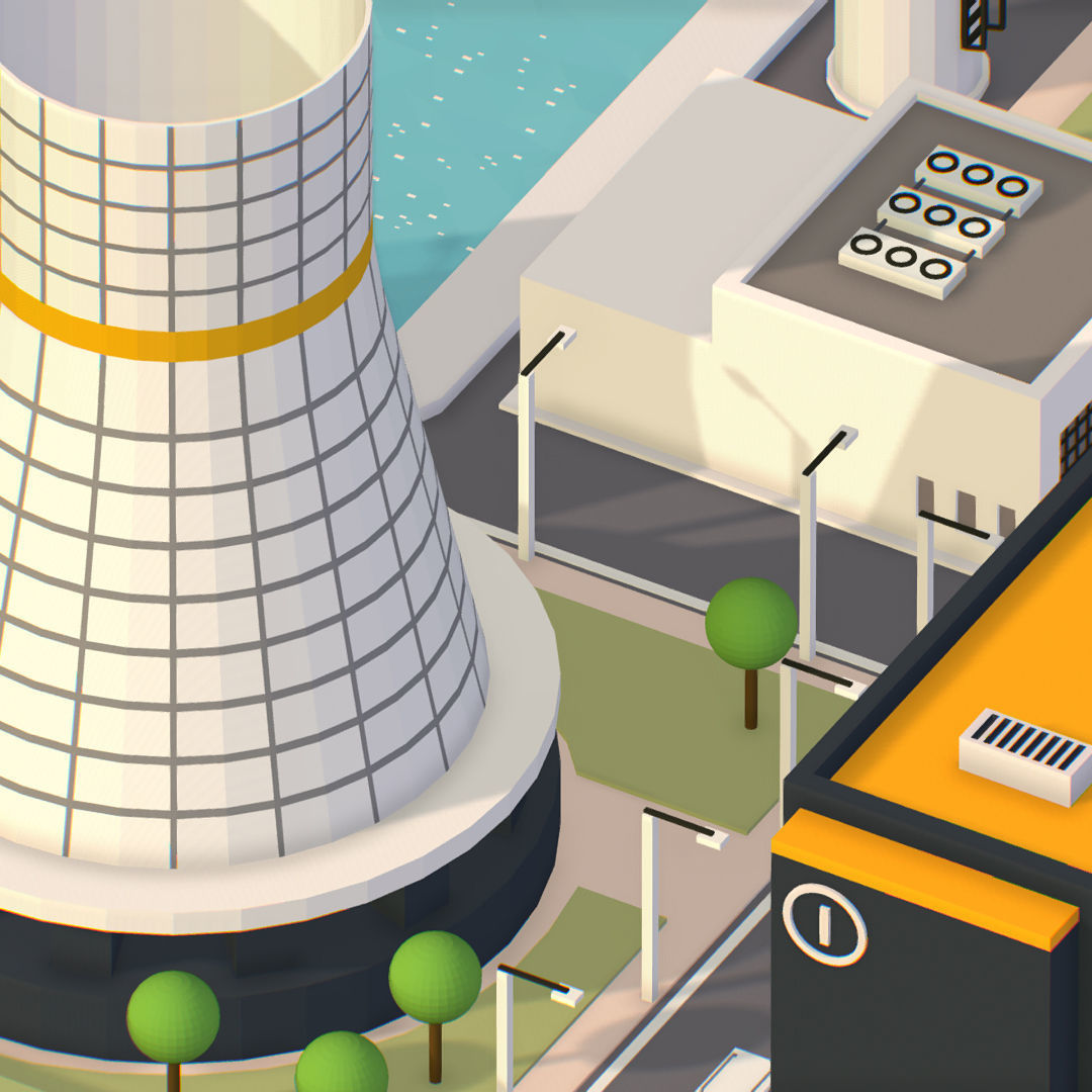 Presenting Nuclear Power Station Low-poly 3D model_28