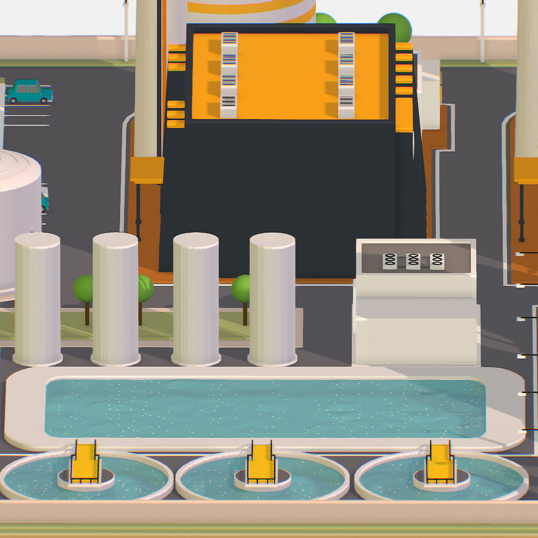 Presenting Nuclear Power Station Low-poly 3D model_29