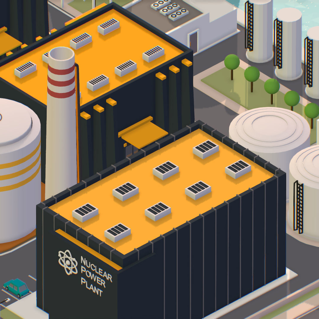 Presenting Nuclear Power Station Low-poly 3D model_31