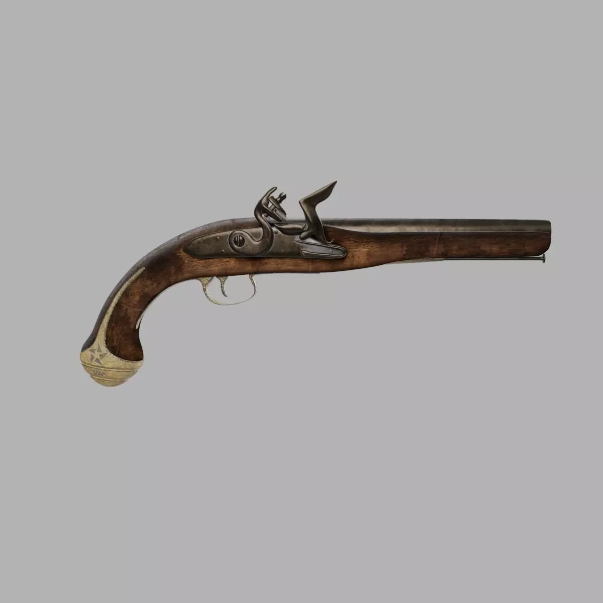 Old Gun 3D model_0