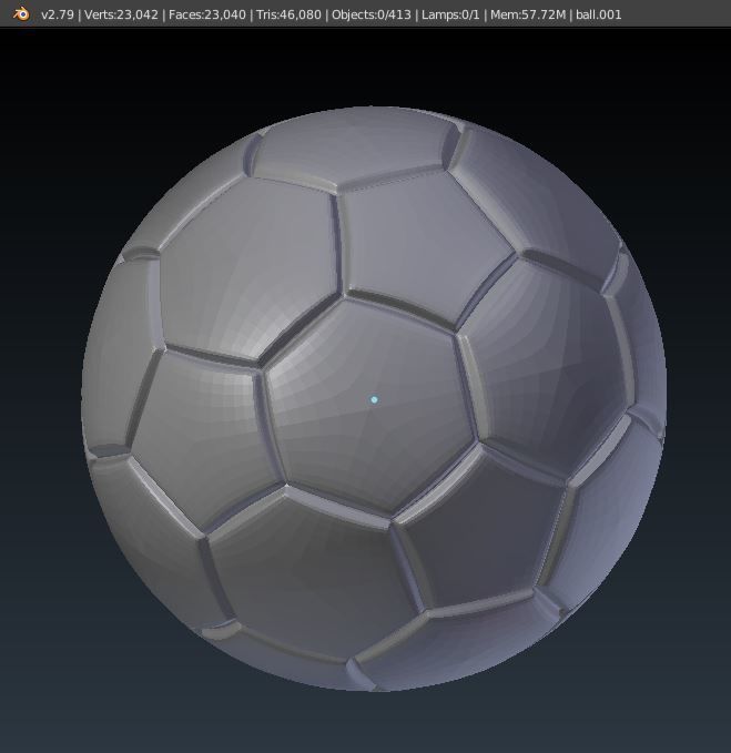 Low-poly football ball for games vr visualization animation Low-poly 3D model_3