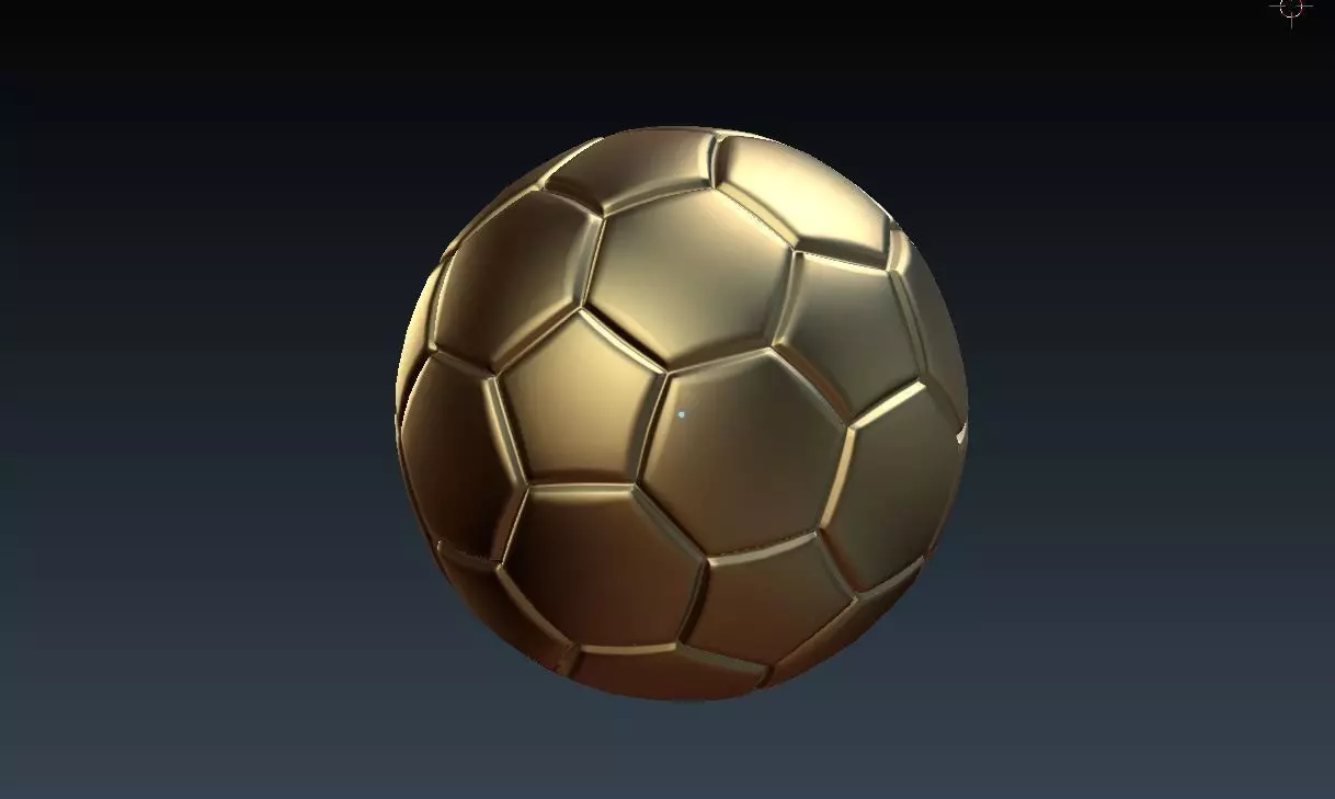 Low-poly football ball for games vr visualization animation Low-poly 3D model_0
