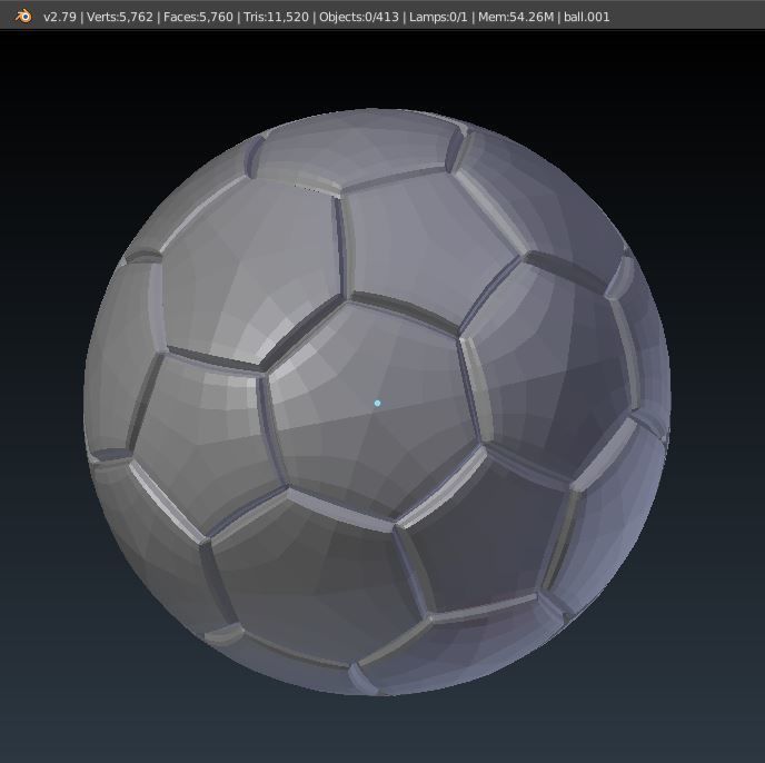 Low-poly football ball for games vr visualization animation Low-poly 3D model_2