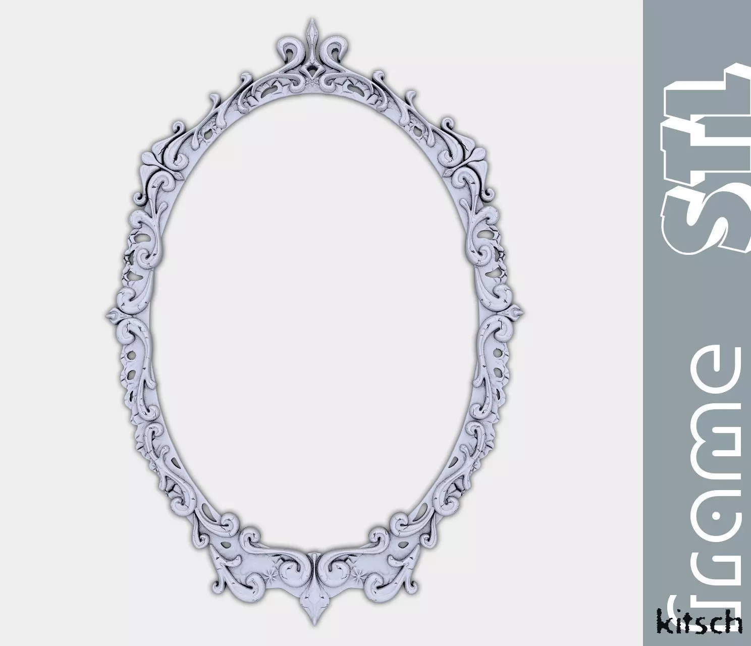 Kitsch mirror frame stl 3D print model_0