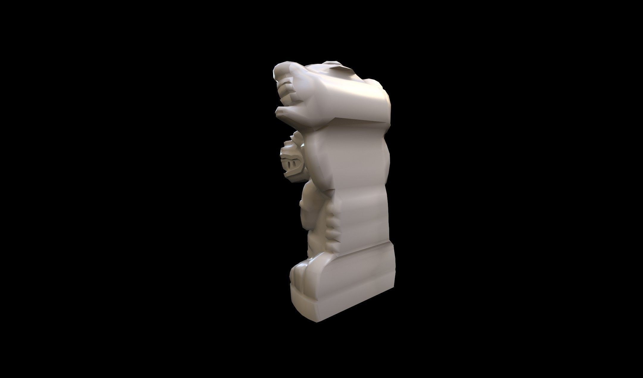 Mayan Statue Low-poly 3D model_5