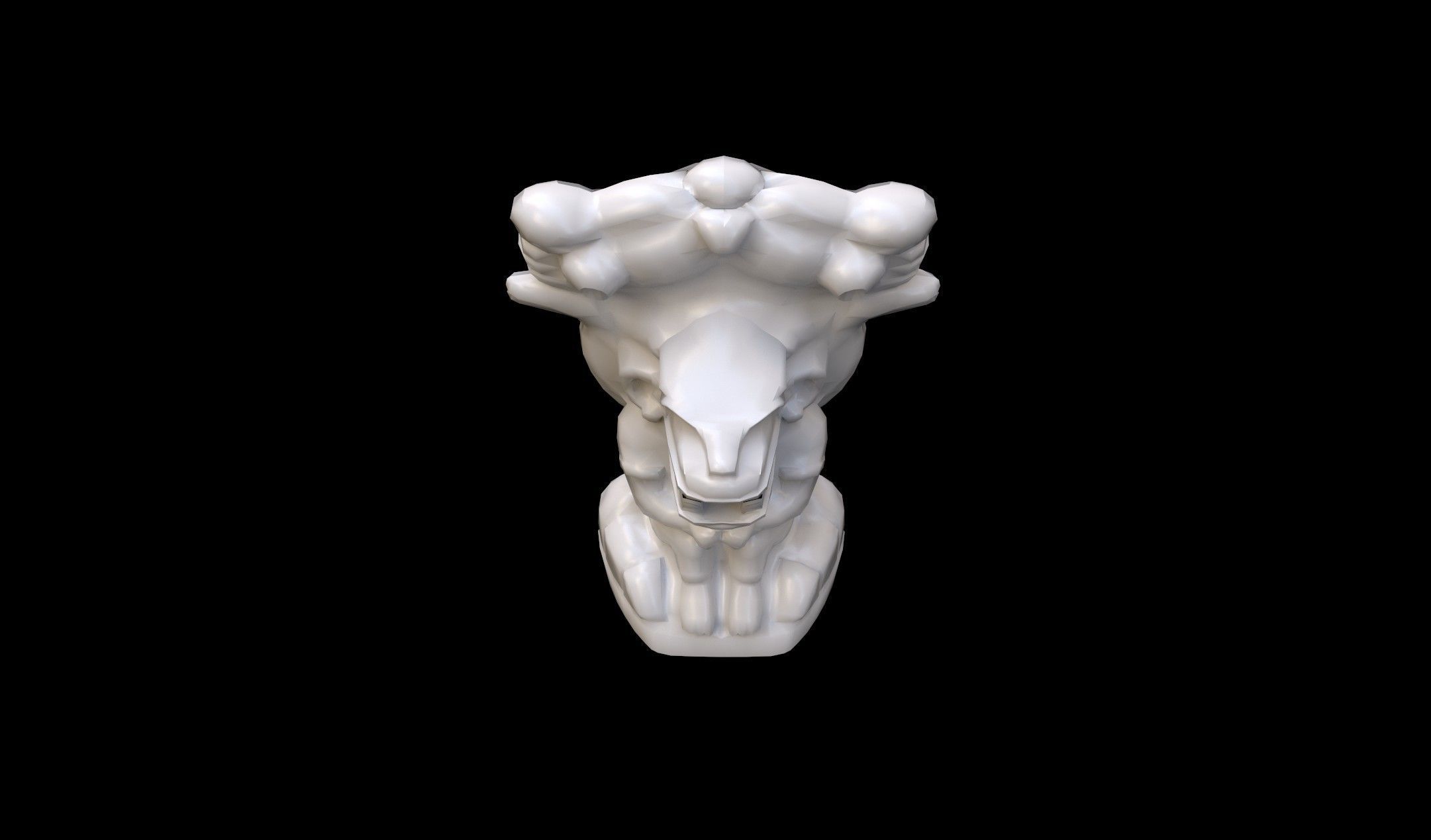 Mayan Statue Low-poly 3D model_10