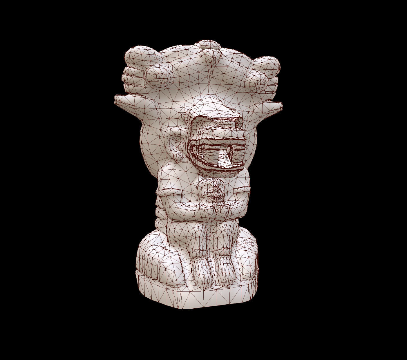 Mayan Statue Low-poly 3D model_12
