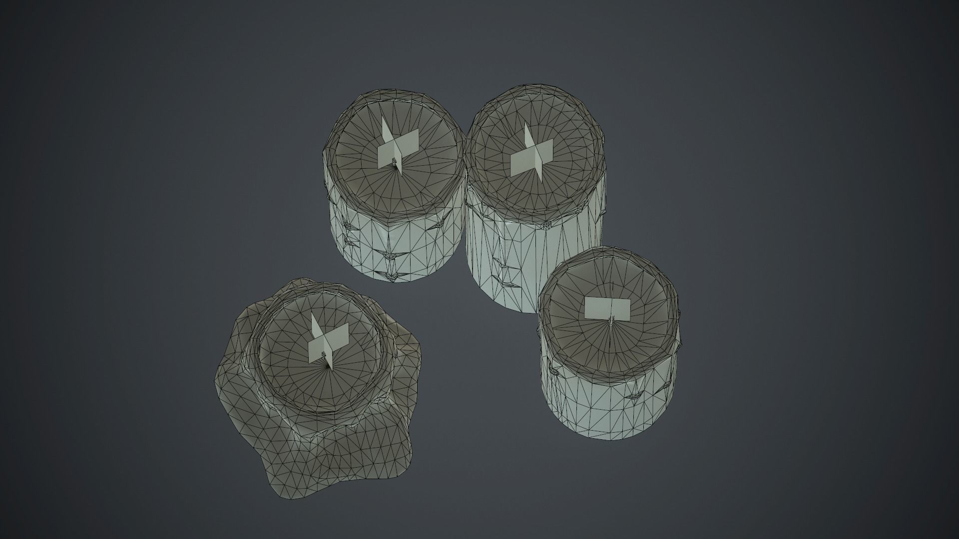 Red Candles PBR Game Ready Low-poly 3D model_18