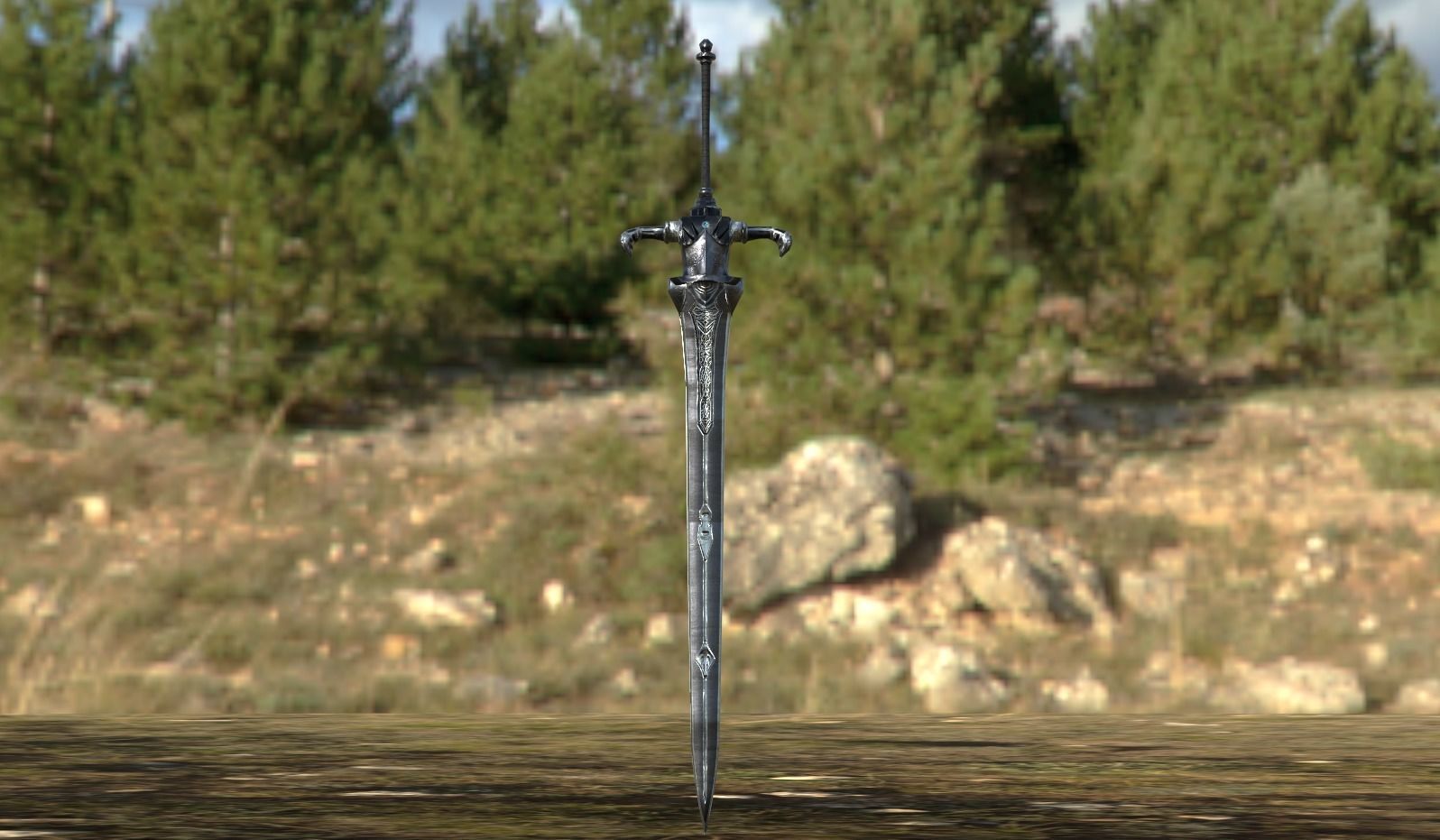 Sword Artorias Low-poly 3D model_6