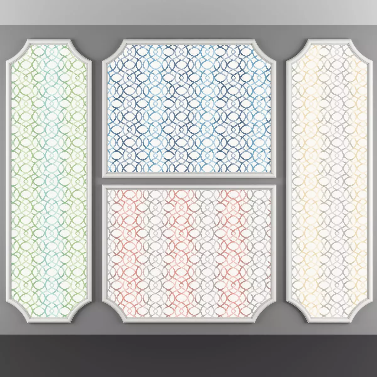 Wallpaper - 52 4 Color Low-poly 3D model_0