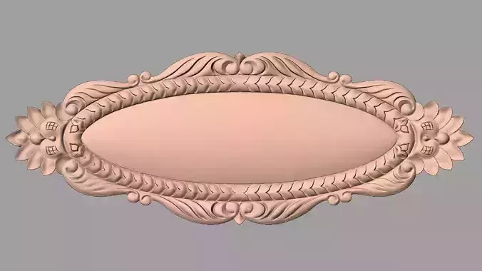 Door flower 3D relief STL Model for CNC woodworking carving E323