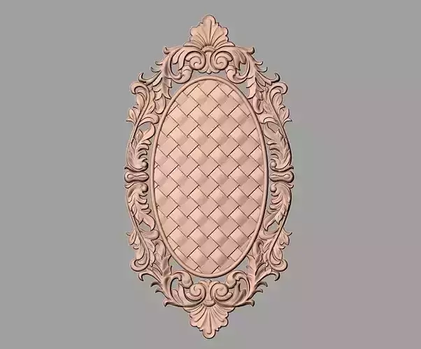 Door flower 3D relief STL Model for CNC woodworking carving E325