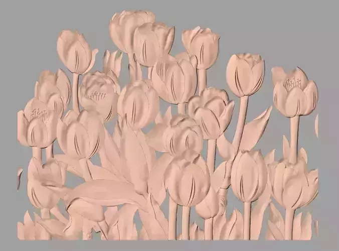 Door flower 3D relief STL Model for CNC woodworking carving E332