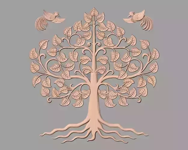 Door flower 3D relief STL Model for CNC woodworking carving E334