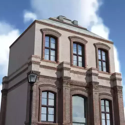 Apartment House Low poly 3d Model