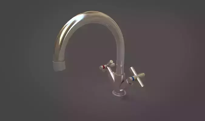Kitchen tap - PBR - lowpoly Low-poly 3D model