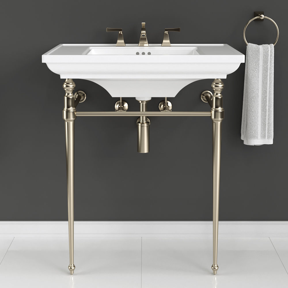 KOHLER MEMOIRS Console Table Bathroom Sink 3D model_1