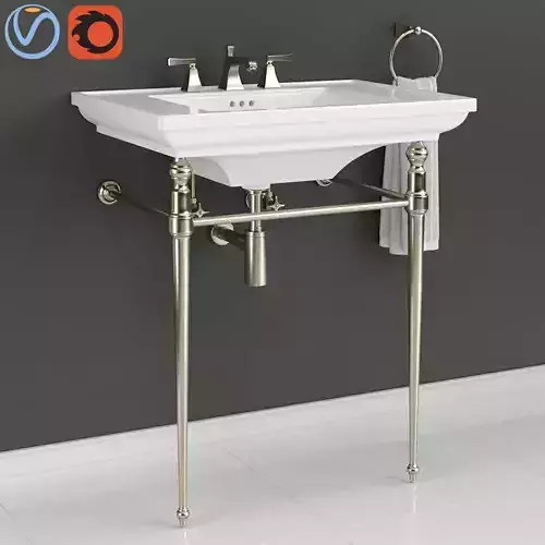 KOHLER MEMOIRS Console Table Bathroom Sink 3D model KOHLER MEMOIRS Console Table Bathroom Sink 3D model