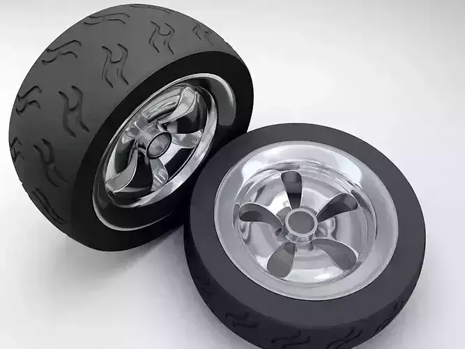 Radial Tyres  Low-poly 3D model