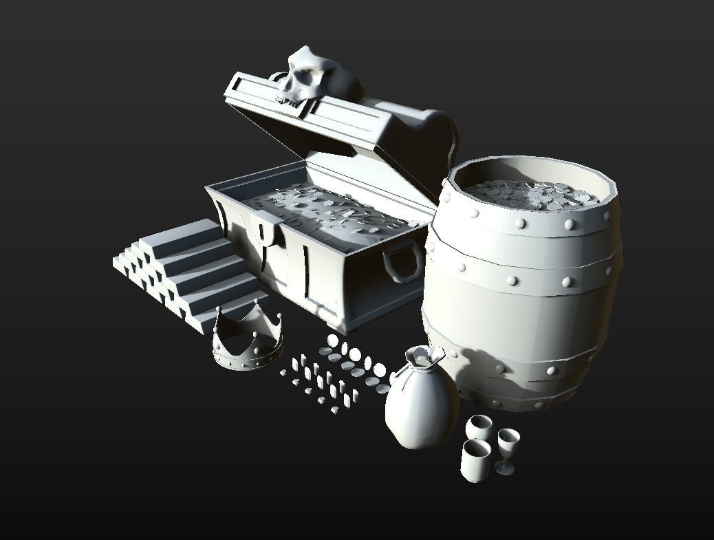 HIE Game Ready Treasure Pack D180518 Low-poly 3D model_4