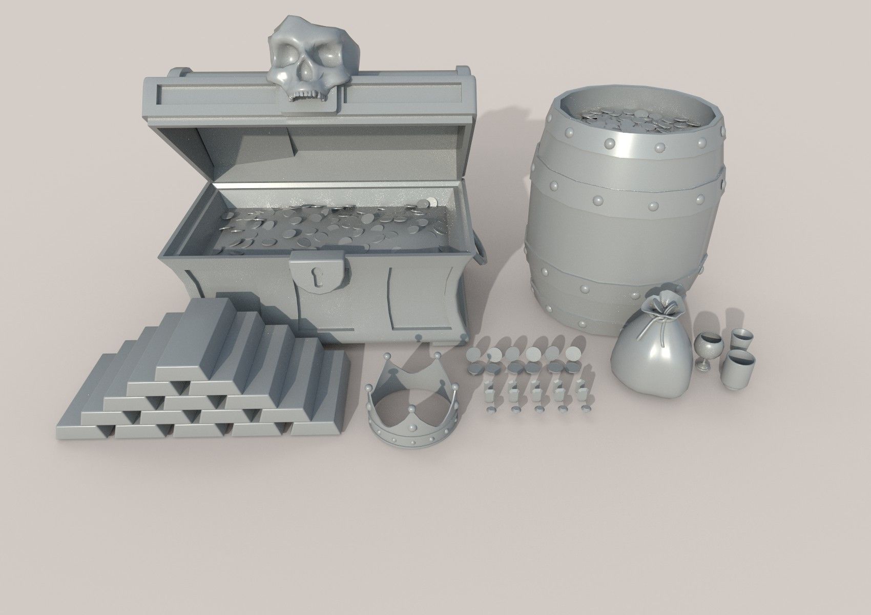 HIE Game Ready Treasure Pack D180518 Low-poly 3D model_2