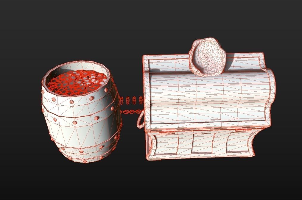 HIE Game Ready Treasure Pack D180518 Low-poly 3D model_9