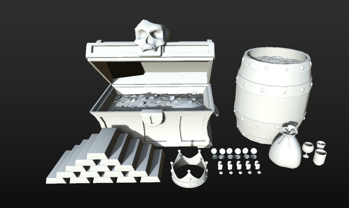 HIE Game Ready Treasure Pack D180518 Low-poly 3D model_3