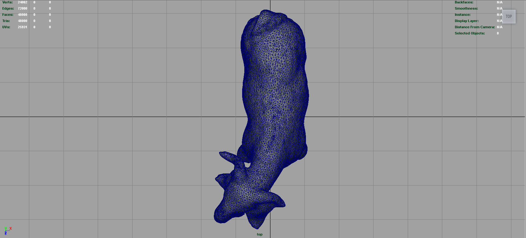 Domestic Goat Low-poly 3D model_7