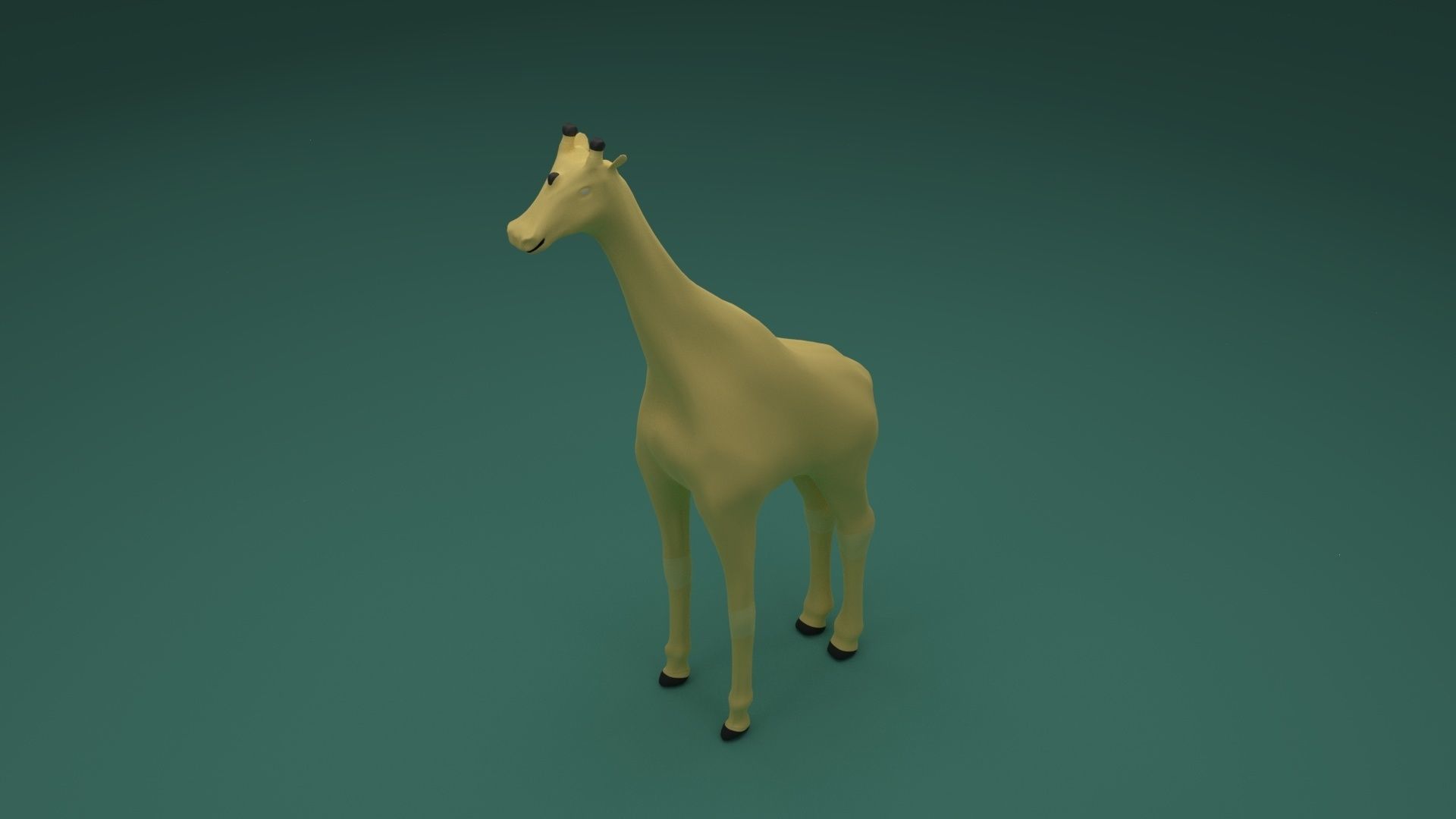 Low Poly Giraffe Low-poly 3D model_1