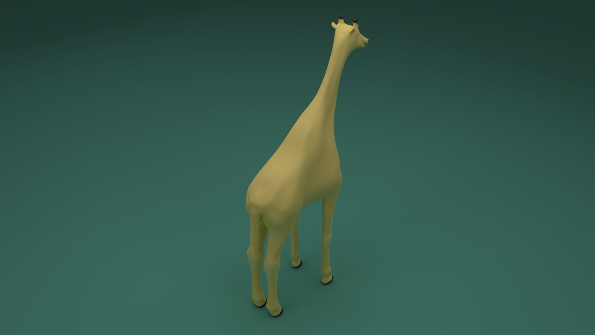 Low Poly Giraffe Low-poly 3D model_7