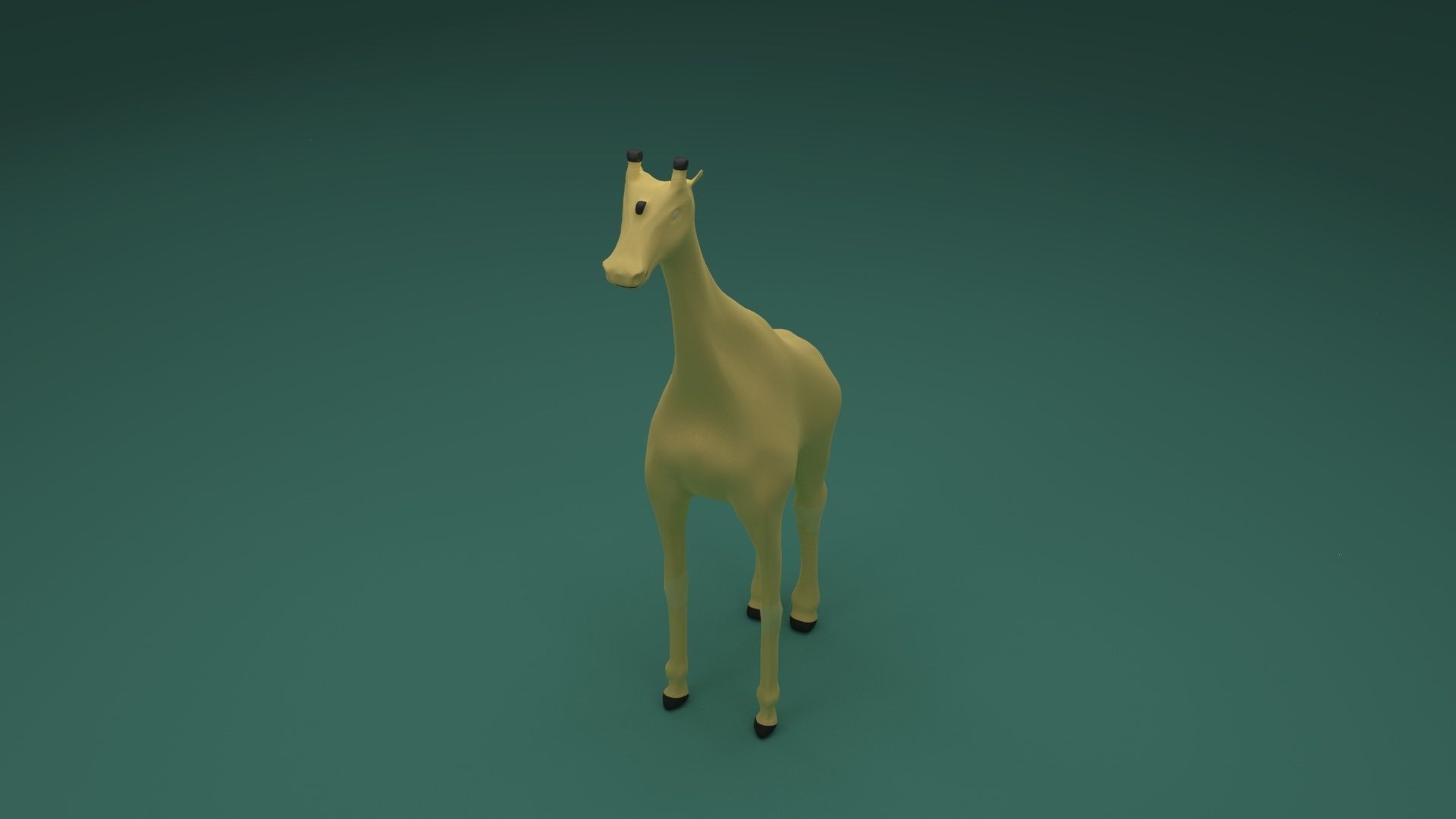 Low Poly Giraffe Low-poly 3D model_3