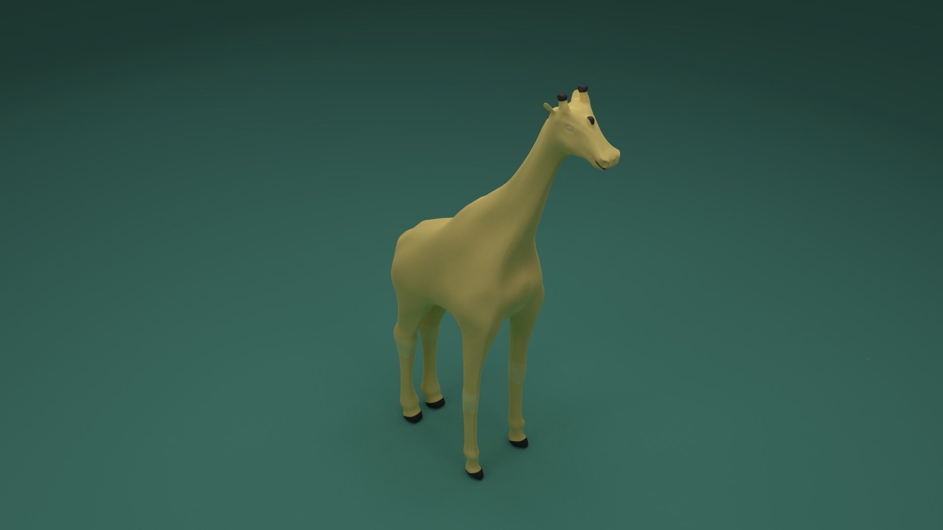 Low Poly Giraffe Low-poly 3D model_5