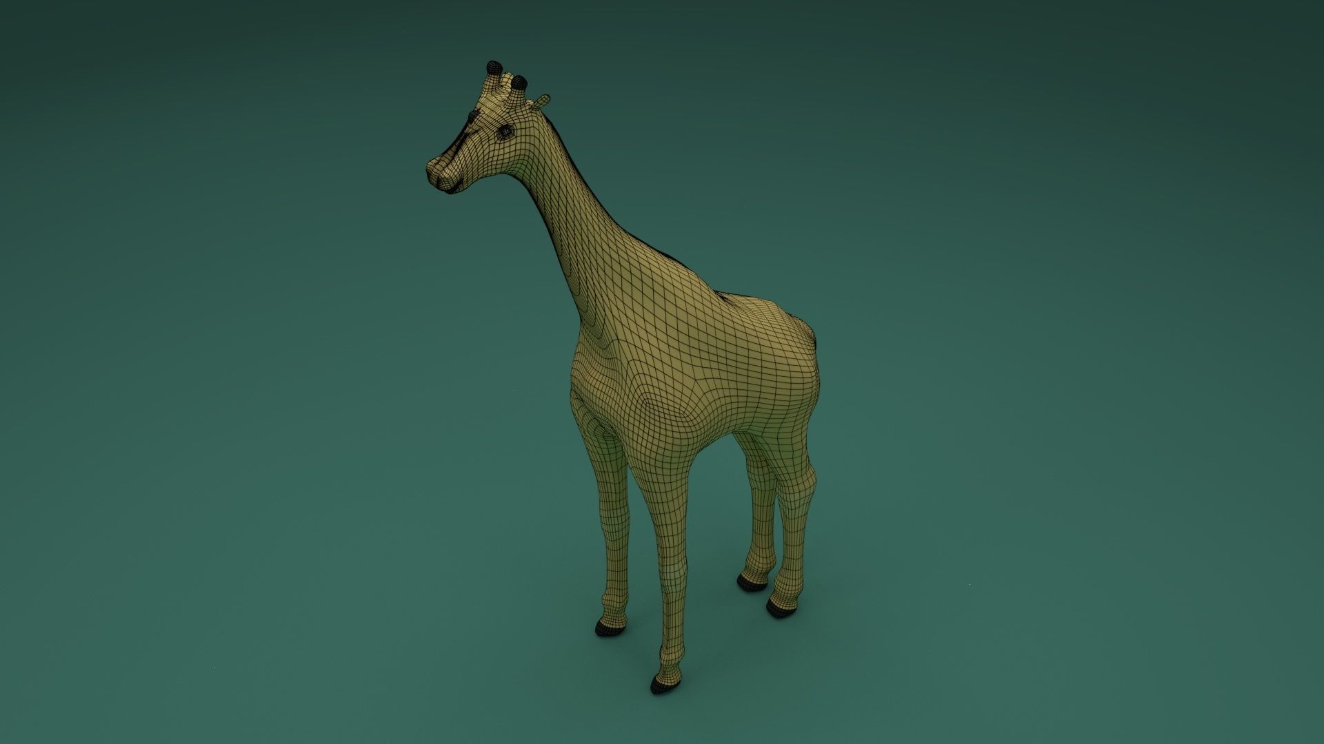 Low Poly Giraffe Low-poly 3D model_12