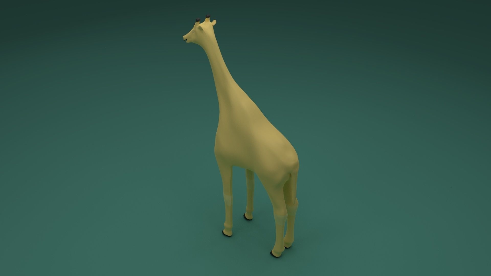 Low Poly Giraffe Low-poly 3D model_10