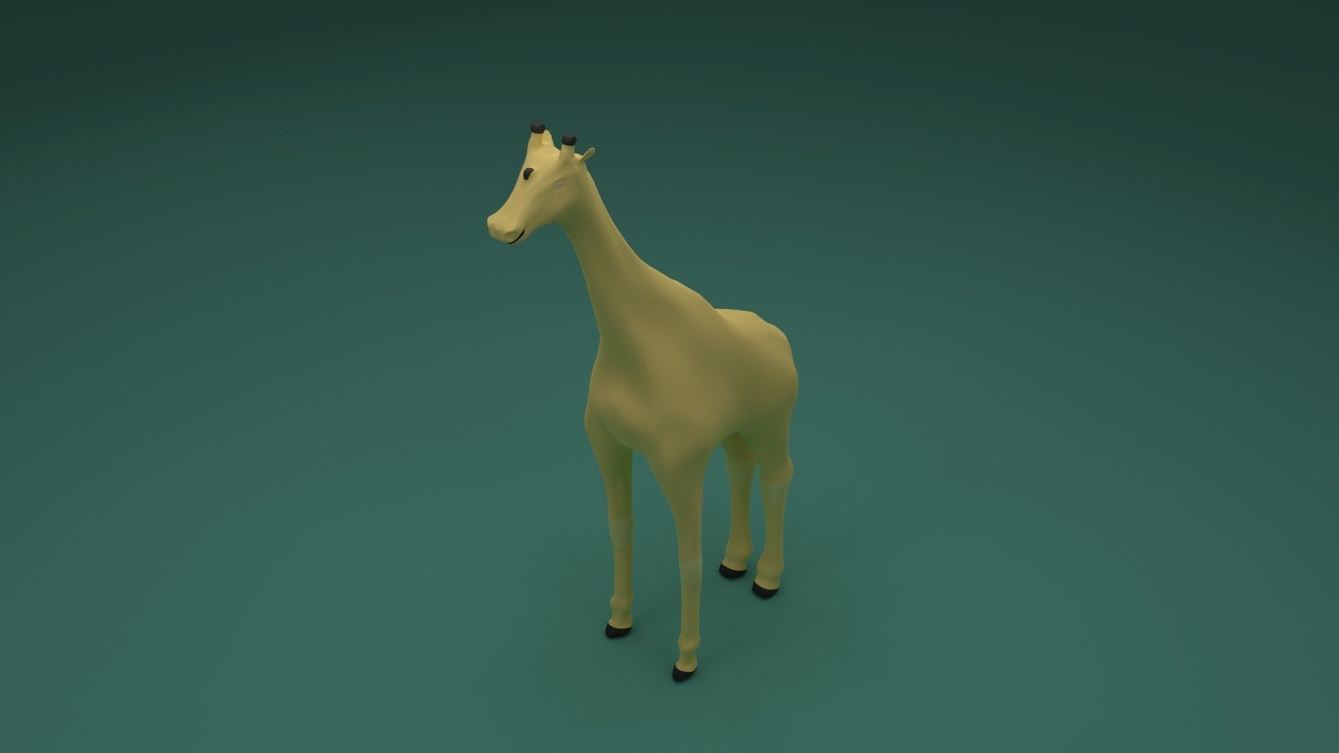 Low Poly Giraffe Low-poly 3D model_2