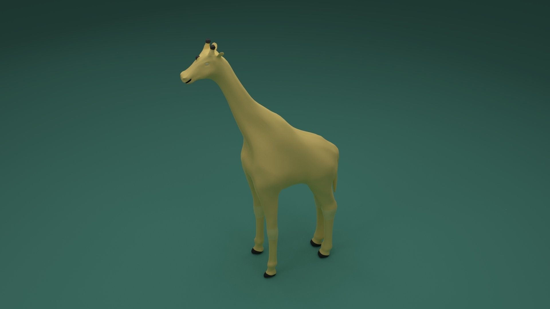Low Poly Giraffe Low-poly 3D model_11