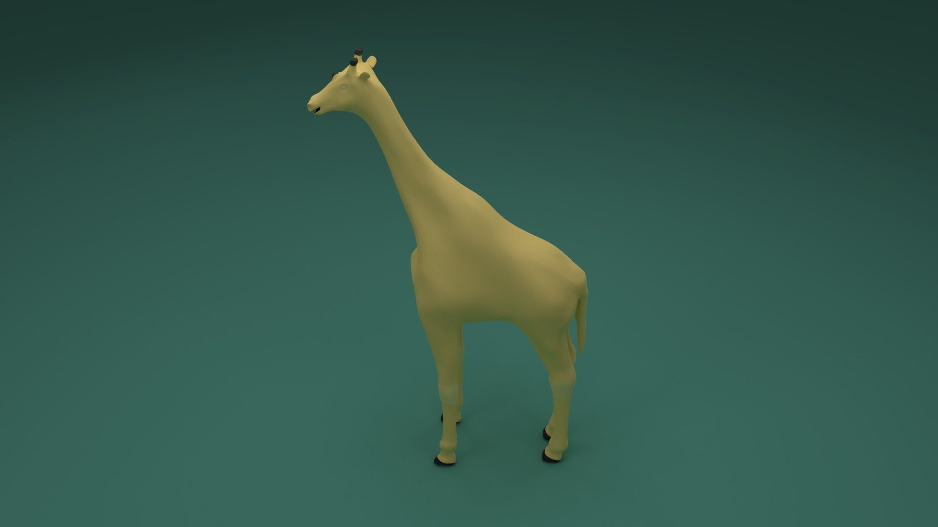 Low Poly Giraffe Low-poly 3D model_9