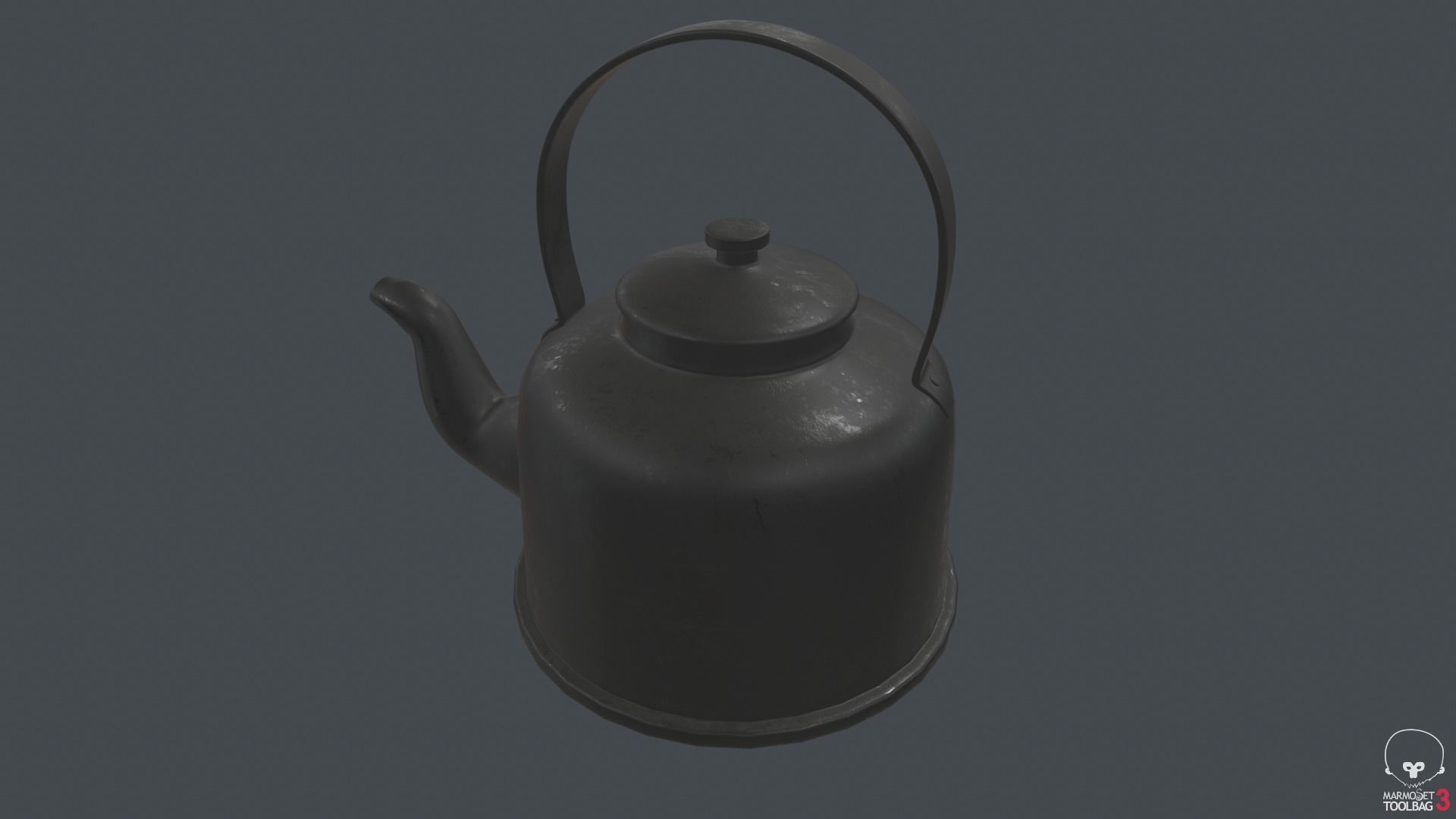 teapot vintage Free low-poly 3D model_6
