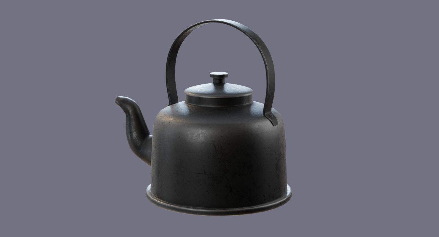 teapot vintage Free low-poly 3D model_2