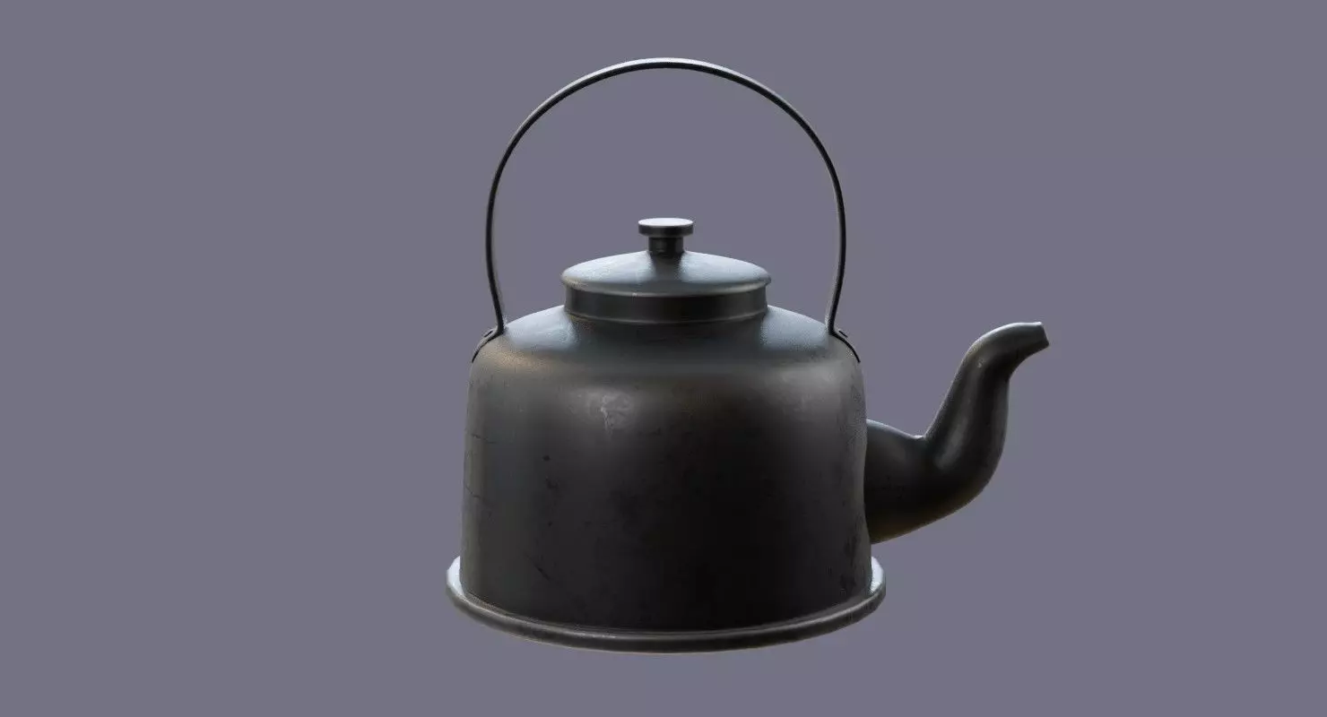 teapot vintage Free low-poly 3D model_0