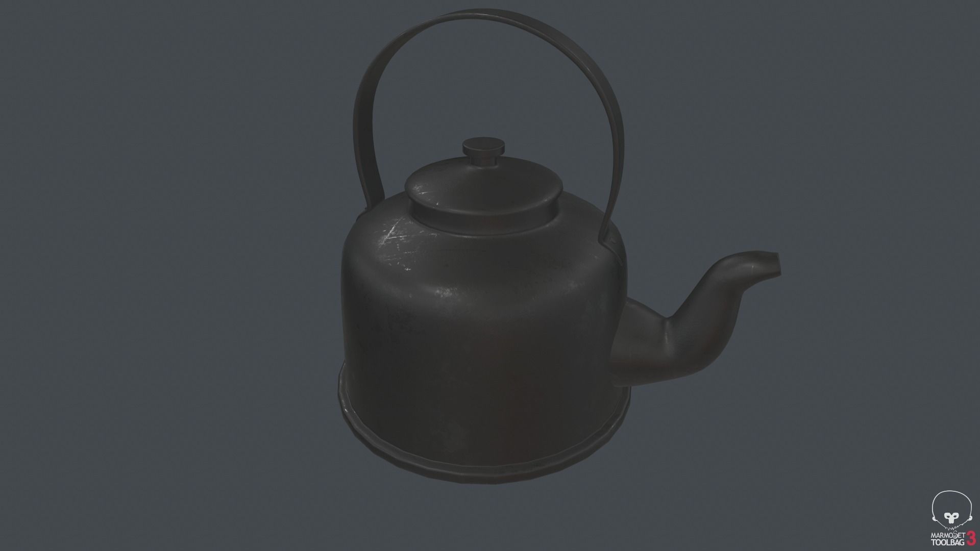 teapot vintage Free low-poly 3D model_7