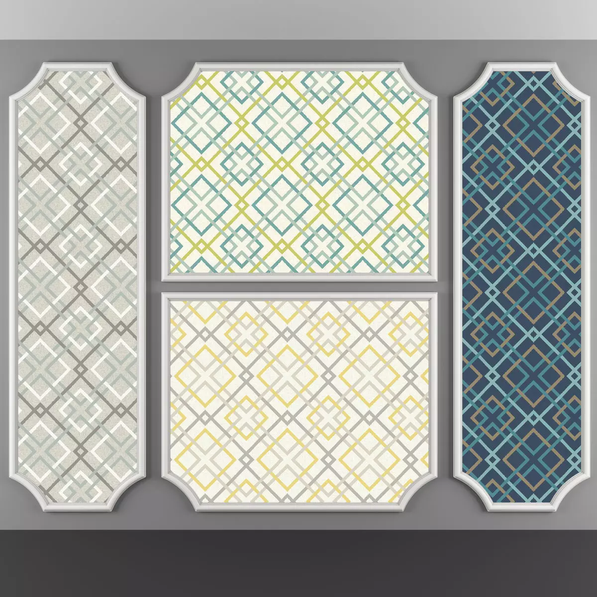 Wallpaper - 68 4 Color Low-poly 3D model_0