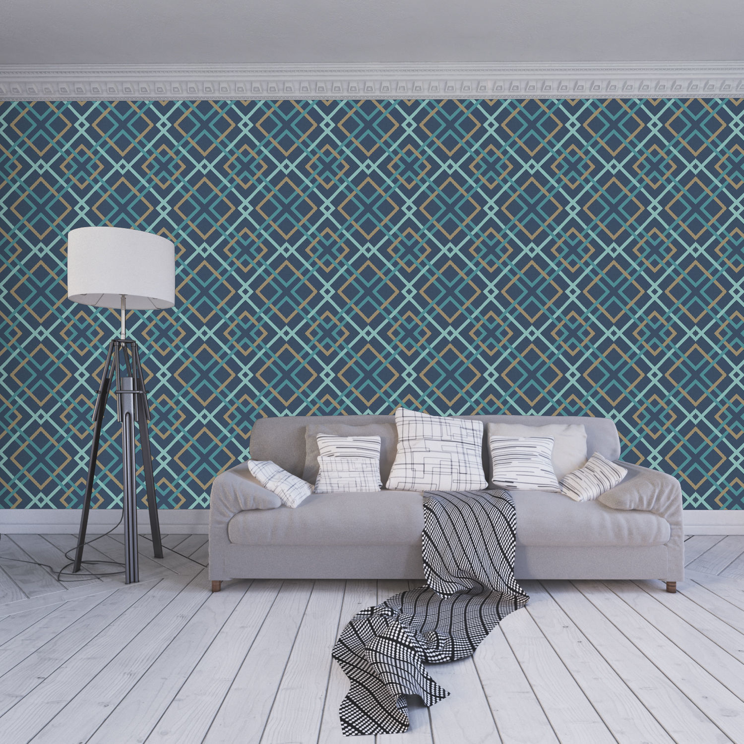 Wallpaper - 68 4 Color Low-poly 3D model_4