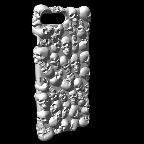 iPhone 7 Plus - Skull Case 3D print model
