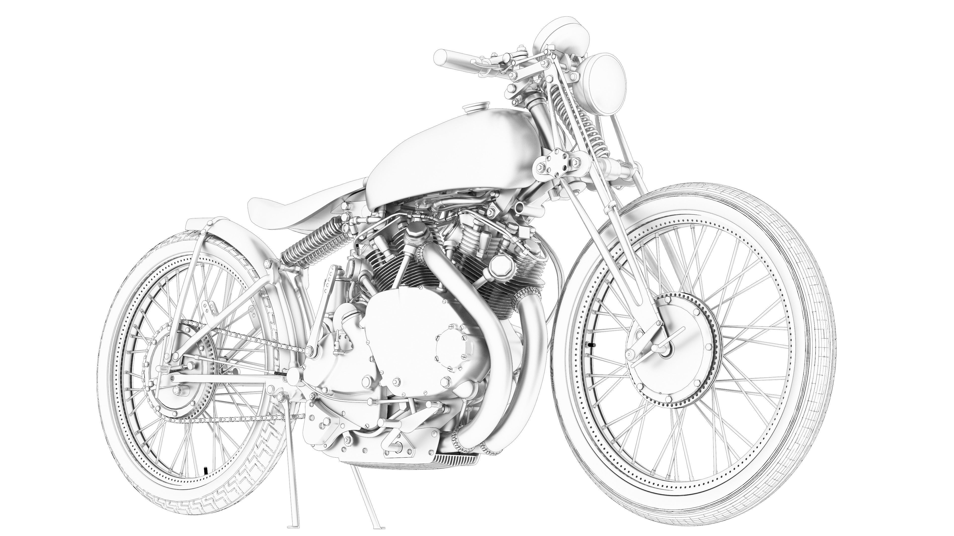 Jeff Decker 1952 Vincent Black Lightning Free 3D model_11