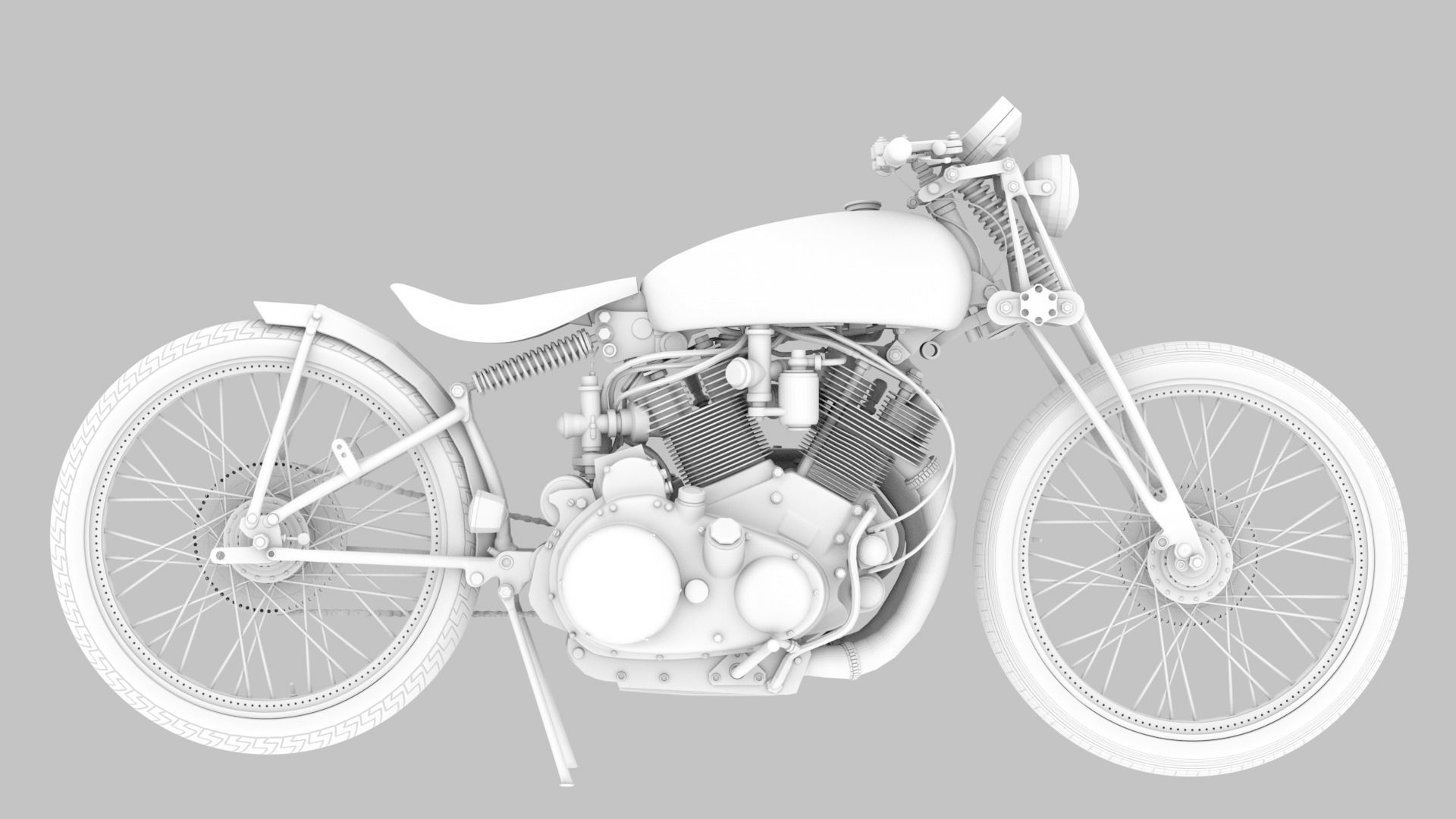 Jeff Decker 1952 Vincent Black Lightning Free 3D model_14