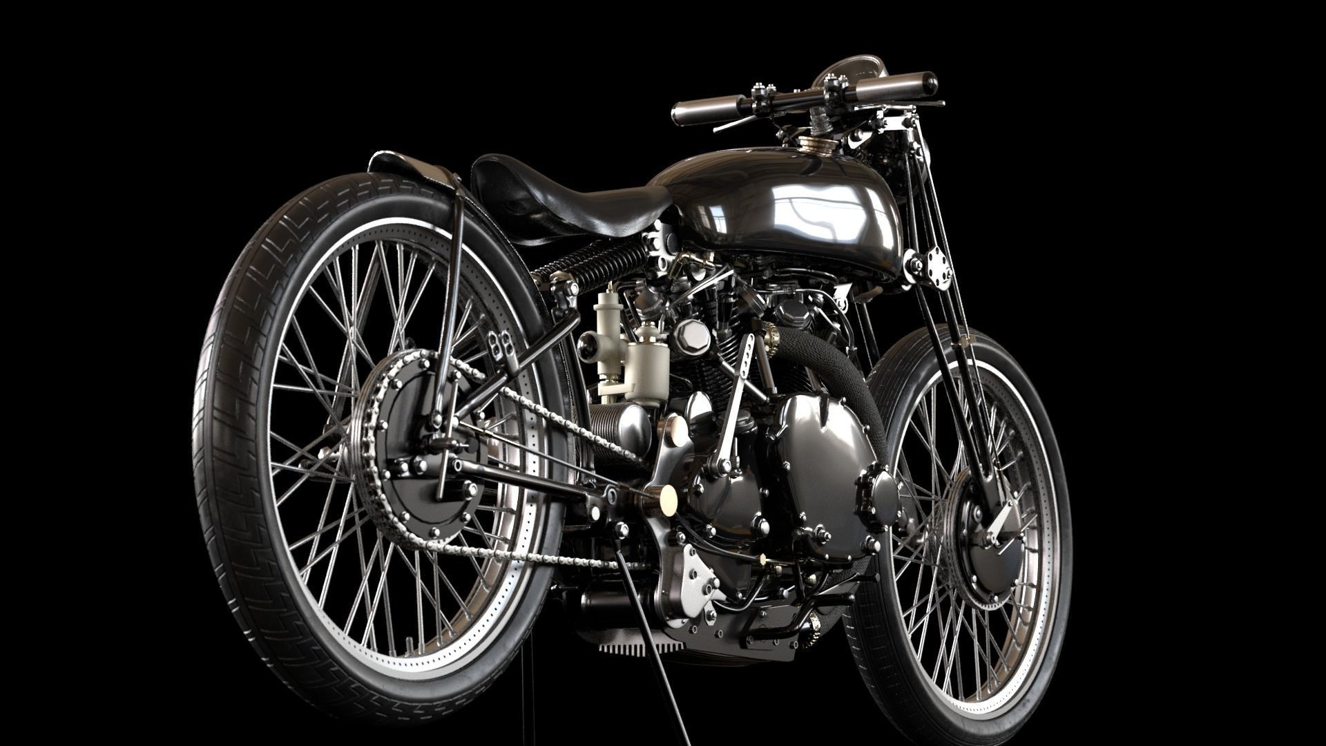 Jeff Decker 1952 Vincent Black Lightning Free 3D model_8