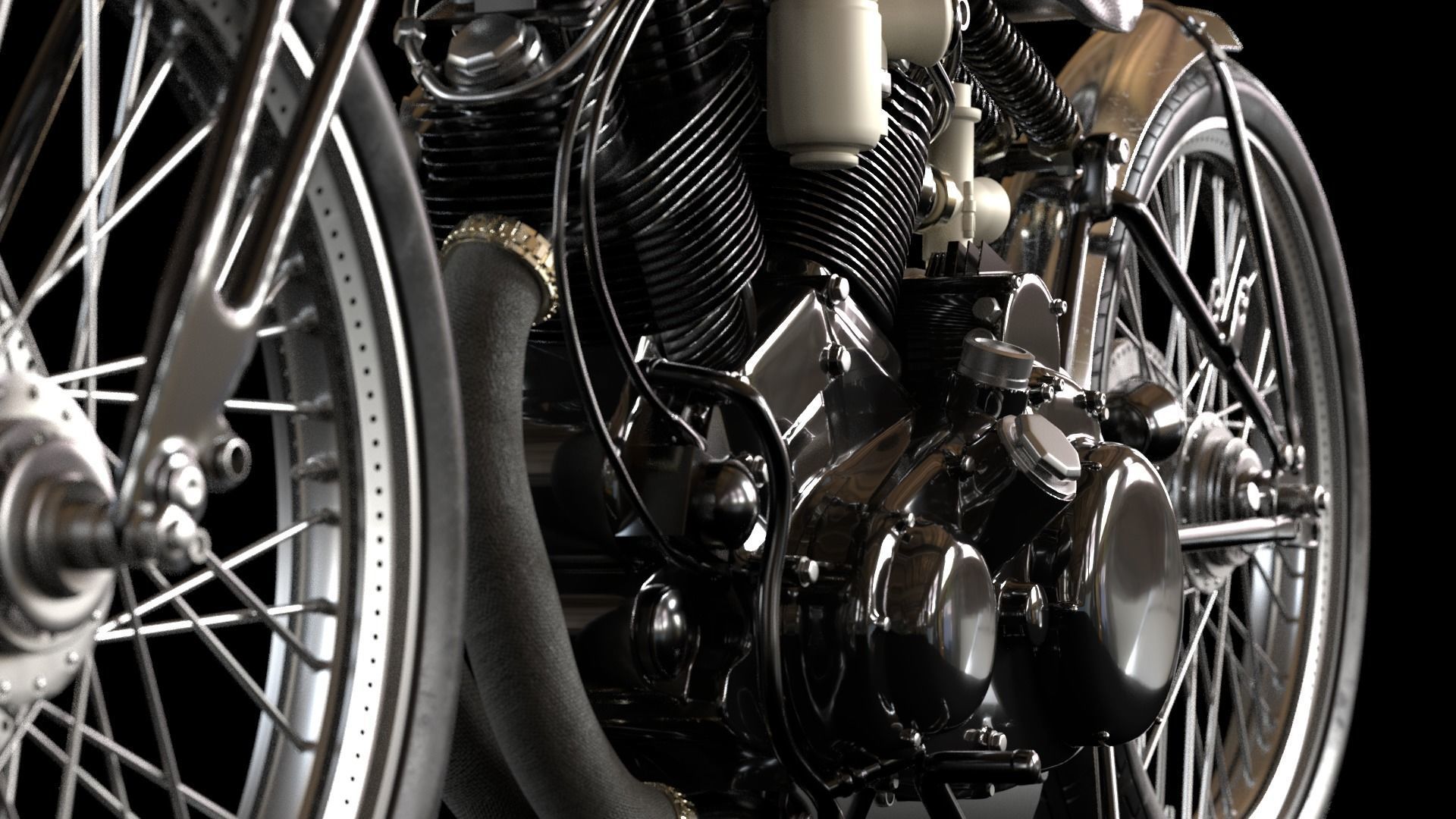Jeff Decker 1952 Vincent Black Lightning Free 3D model_4